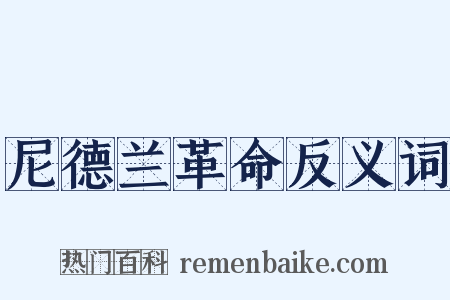 尼德兰革命反义词是什么意思的图片